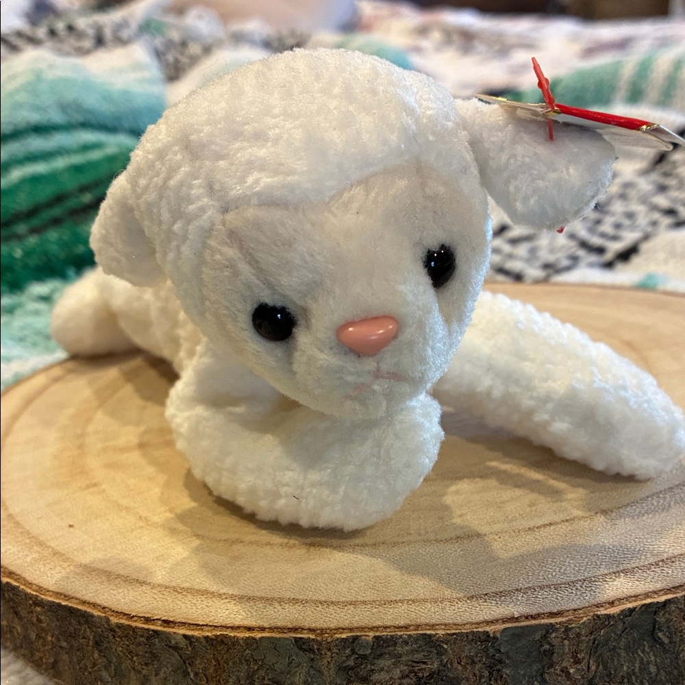 Ty White Lamb Stuffed Animal